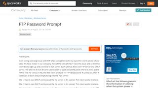 
                            4. FTP Password Prompt - Windows Server - Spiceworks Community