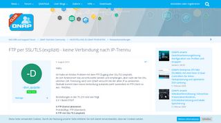 
                            3. FTP per SSL/TLS (explizit) - keine Verbindung nach IP-Trennu ...