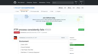 
                            4. FTP process consistently fails · Issue #5929 · Microsoft/azure-pipelines ...