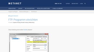 
                            12. FTP: Programm einrichten | METANET - Web. Mail. Server.