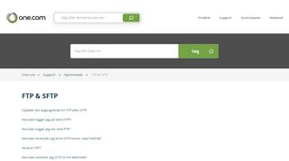
                            2. FTP & SFTP – Support | One.com