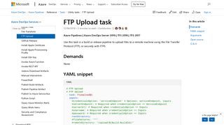 
                            2. FTP Upload task - Azure Pipelines | Microsoft Docs