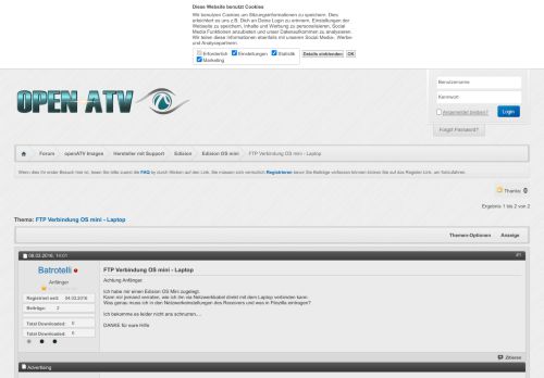 
                            2. FTP Verbindung OS mini - Laptop - openATV Forum