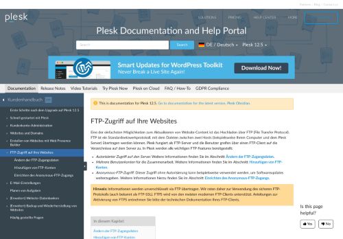 
                            5. FTP-Zugriff auf Ihre Websites - Plesk Documentation