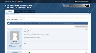 
                            1. FTP ZUgriff Passwort - Allgemeines Vu+ Duo - Vu+ Support Forum