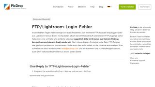 
                            7. FTP/Lightroom-Login-Fehler - PicDrop