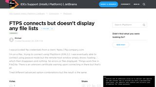 
                            11. FTPS connects but doesn't display any file lists – IDEs Support (IntelliJ ...