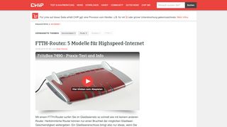 
                            2. FTTH-Router: 5 Modelle für Highspeed-Internet - CHIP