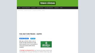 
                            4. Fuel Age é uma FRAUDE - ALERTA! - Tenho Dívidas