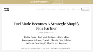 
                            5. Fuel Made Becomes A Strategic Shopify Plus Partner