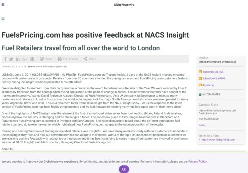 
                            7. FuelsPricing.com has positive feedback at NACS Insight