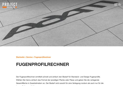 
                            12. Fugenprofilrechner - PROJECT FLOORS GmbH