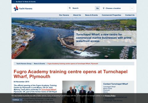 
                            10. Fugro Academy training centre opens at Turnchapel Wharf, Plymouth -