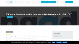 
                            8. Führende Online-Sprachschule sucht Deutschlehrer/in (DaF, DaZ ...