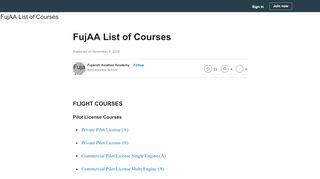 
                            5. FujAA List of Courses - LinkedIn