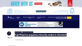 
                            11. Fuji Pharma acquires minority stake in Alvotech - Pharmaceutical ...