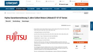 
                            2. Fujitsu Garantieerweiterung 5 Jahre Collect Return Lifebook E7 S7 U7 ...