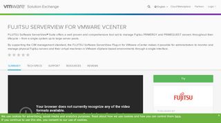 
                            11. FUJITSU ServerView for VMware vCenter - VMware Solution Exchange