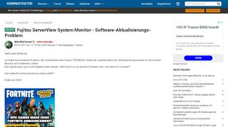 
                            5. Fujitsu ServerView System Monitor Software Aktualisierungs Problem ...