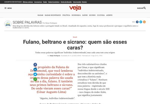 
                            6. Fulano, beltrano e sicrano: quem são esses caras? | VEJA.com