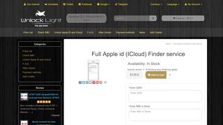 
                            13. Full Apple id (ICloud) Finder service IPhone, IPod, IPad. - Unlock Light