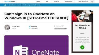 
                            8. Full Fix: Can't Sign in to OneNote in Windows 10, 8.1 and 7