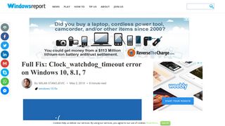 
                            6. Full Fix: Clock_watchdog_timeout error on Windows 10, 8.1, 7