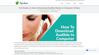 
                            7. Full Guide on How to Download Audible Books to Computer - Epubor