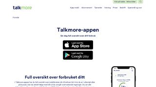 
                            4. Full kontroll på mobilbruk med Talkmore app