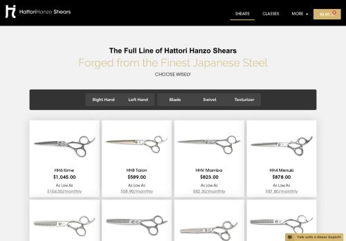 
                            4. Full Line of Shears | Hattori Hanzo Shears