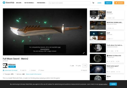 
                            11. Full Moon Sword - Metin2 - Download Free 3D model by Zemasu ...