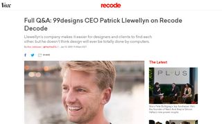 
                            6. Full Q&A: 99designs CEO Patrick Llewellyn on Recode Decode ...