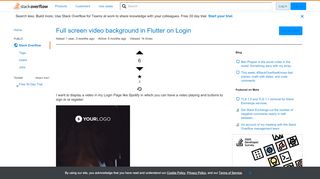 
                            10. Full screen video background in Flutter on Login - Stack ...