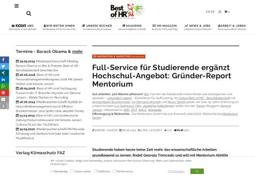 
                            12. Full-Service für Studierende ergänzt Hochschul-Angebot: Gründer ...