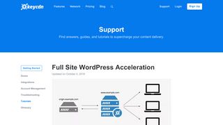 
                            5. Full Site WordPress Acceleration - KeyCDN Support