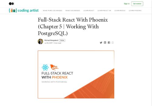 
                            5. Full-Stack React With Phoenix (Chapter 5 | Working With PostgreSQL)