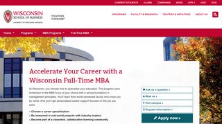 
                            9. Full Time MBA Degree | Wisconsin School of Business at UW Madison