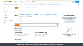 
                            13. Fullstack Javascript Developer - Node.js/React (f/m) at zooplus AG ...