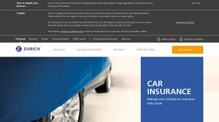 
                            6. Fully tailored car insurance - Get a quote online | Zurich