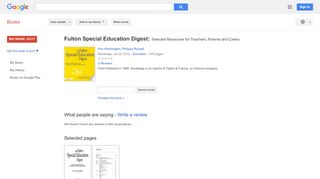 
                            7. Fulton Special Education Digest: Selected Resources for Teachers, ...
