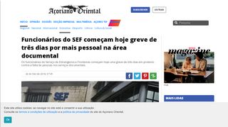 
                            12. Funcionários do SEF começam hoje greve de três dias por mais ...