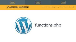 
                            7. Functions.php: Admin-Bar in Frontend deaktivieren - Chefblogger