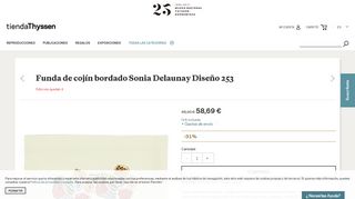 
                            12. Funda de cojín bordado Sonia Delaunay Diseño 253 - tienda Thyssen