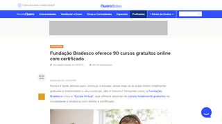 
                            9. Fundação Bradesco Oferece 90 cursos Gratuitos Online com Certificado