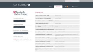 
                            2. Fundação Carlos Chagas - Concursos Públicos e Certificações - FCC