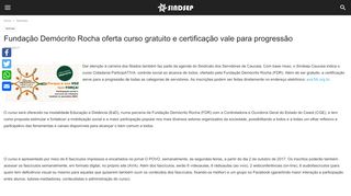 
                            12. Fundação Demócrito Rocha oferta curso gratuito e certificação vale ...