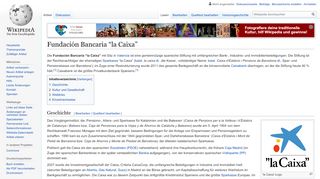 
                            13. Fundación Bancaria “la Caixa” – Wikipedia