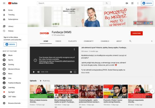 
                            4. Fundacja DKMS - YouTube