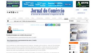 
                            10. Fundacred amplia seu crédito educacional - Jornal do Comércio