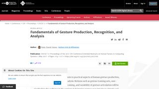 
                            13. Fundamentals of Gesture Production, Recognition, and Analysis